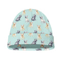Watercolor French Bulldog Pattern Print Beanie