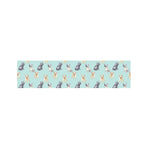 Watercolor French Bulldog Pattern Print Bed Runner