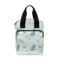 Watercolor French Bulldog Pattern Print Bible Tote Bag