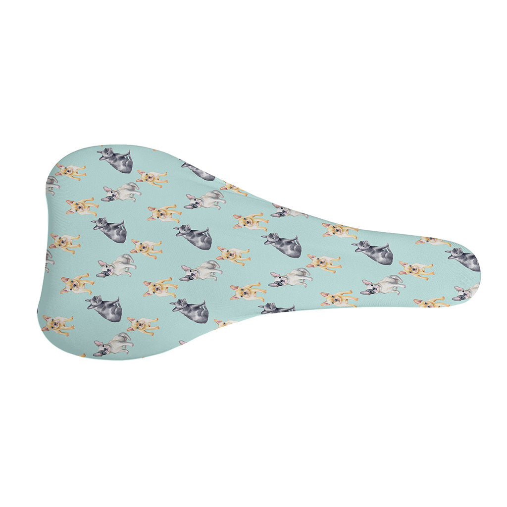 Watercolor French Bulldog Pattern Print Bicycle Seat Cover