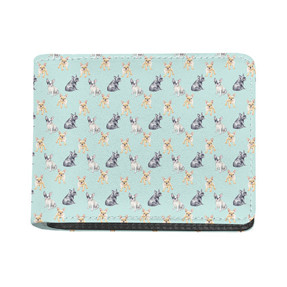 Watercolor French Bulldog Pattern Print Bifold Wallet