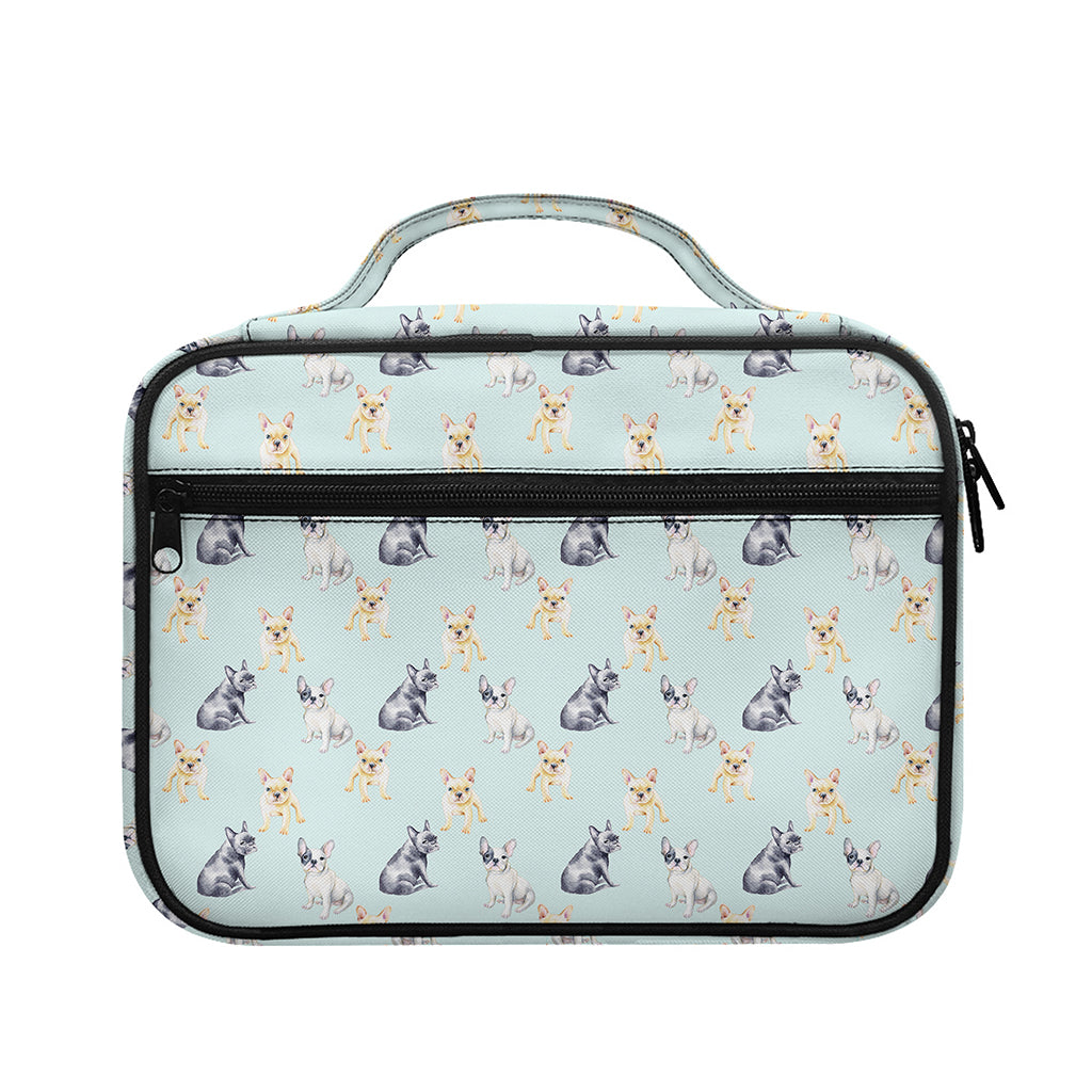 Watercolor French Bulldog Pattern Print Briefcase Bible Bag