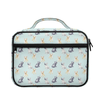 Watercolor French Bulldog Pattern Print Briefcase Bible Bag
