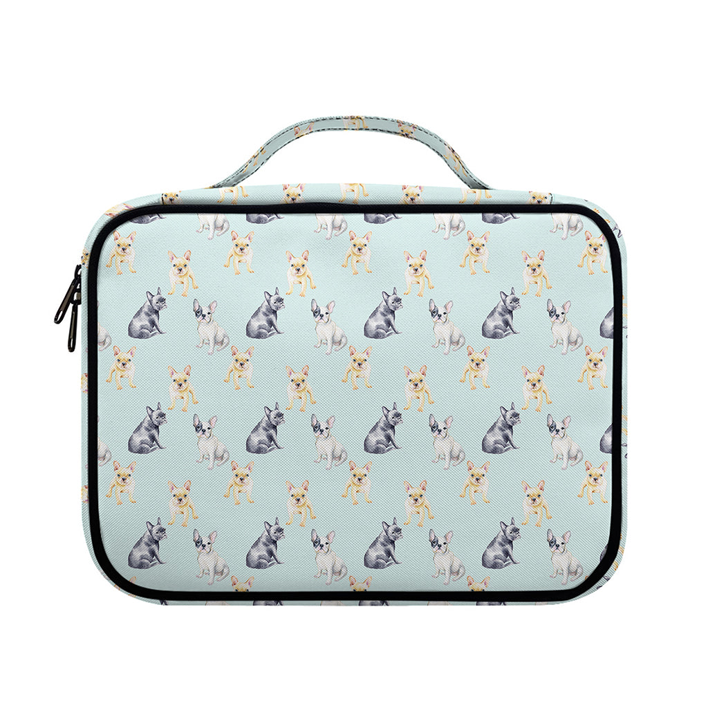 Watercolor French Bulldog Pattern Print Briefcase Bible Bag