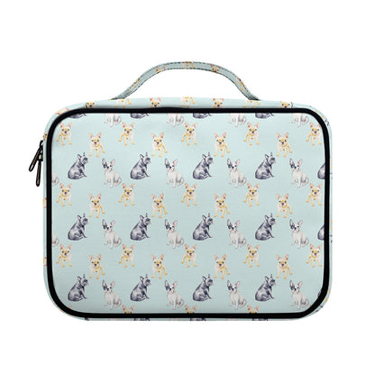 Watercolor French Bulldog Pattern Print Briefcase Bible Bag