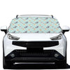 Watercolor French Bulldog Pattern Print Car Windshield Snow Cover