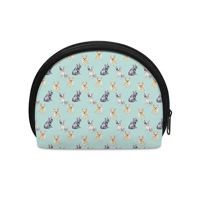 Watercolor French Bulldog Pattern Print Coin Purse