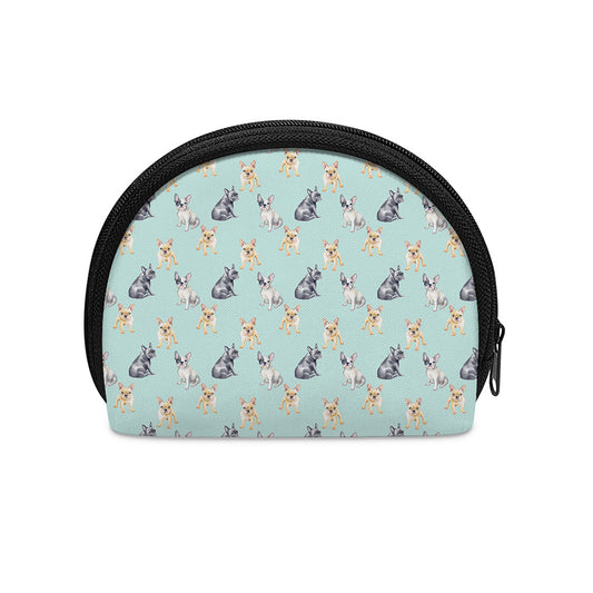 Watercolor French Bulldog Pattern Print Coin Purse