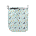 Watercolor French Bulldog Pattern Print Collapsible Laundry Basket