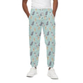 Watercolor French Bulldog Pattern Print Cotton Sweatpants