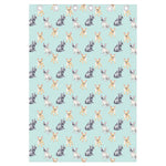 Watercolor French Bulldog Pattern Print Curtain