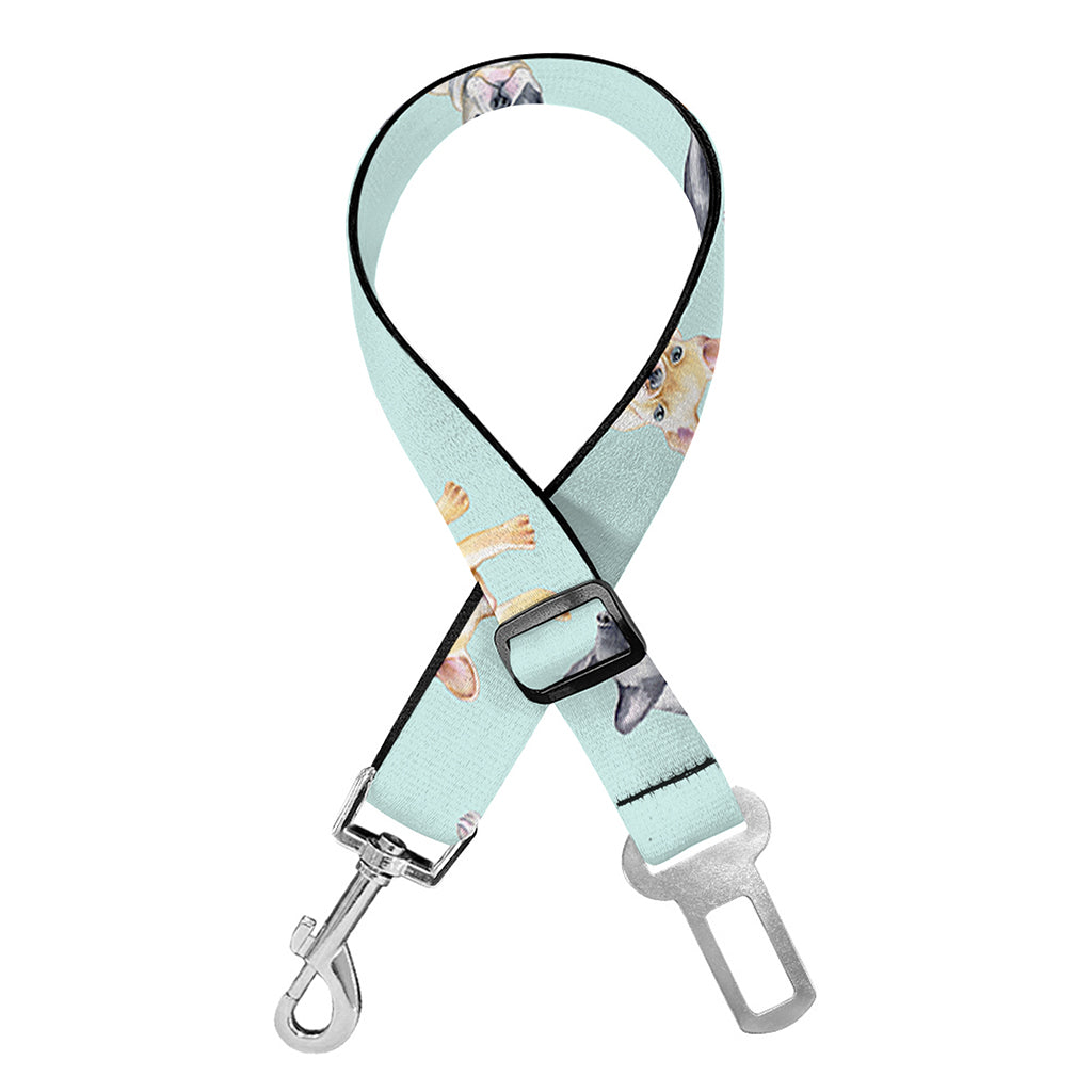 Watercolor French Bulldog Pattern Print Dog Seat Belt