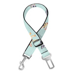 Watercolor French Bulldog Pattern Print Dog Seat Belt