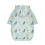 Watercolor French Bulldog Pattern Print Dog Zip Up Hoodie