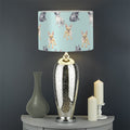 Watercolor French Bulldog Pattern Print Drum Lamp Shade