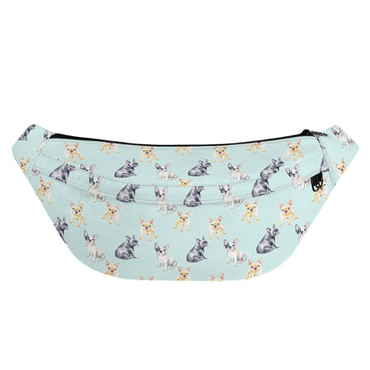 Watercolor French Bulldog Pattern Print Fanny Pack