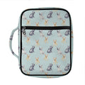 Watercolor French Bulldog Pattern Print Front Pocket Bible Bag