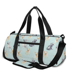 Watercolor French Bulldog Pattern Print Gym Bag