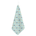 Watercolor French Bulldog Pattern Print Hand Towel