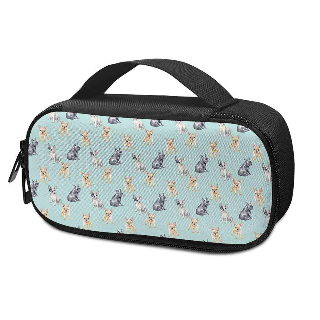 Watercolor French Bulldog Pattern Print Insulin Cooler Travel Case