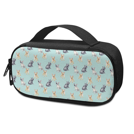 Watercolor French Bulldog Pattern Print Insulin Cooler Travel Case