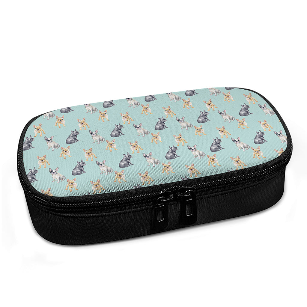 Watercolor French Bulldog Pattern Print Insulin Cooler Travel Case