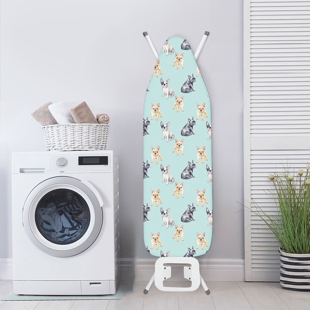 Watercolor French Bulldog Pattern Print Ironing Board Cover