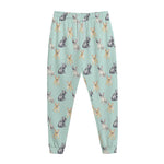 Watercolor French Bulldog Pattern Print Jogger Pants
