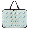 Watercolor French Bulldog Pattern Print Laptop Sleeve With Handle