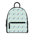 Watercolor French Bulldog Pattern Print Leather Backpack
