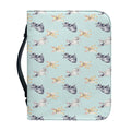 Watercolor French Bulldog Pattern Print Leather Bible Cover