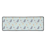 Watercolor French Bulldog Pattern Print Long Kitchen Mat