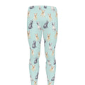 Watercolor French Bulldog Pattern Print Men's Leggings