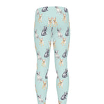 Watercolor French Bulldog Pattern Print Men's leggings