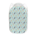 Watercolor French Bulldog Pattern Print Mesh Laundry Hamper