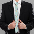 Watercolor French Bulldog Pattern Print Necktie