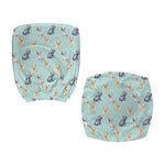 Watercolor French Bulldog Pattern Print Office Chair Cover