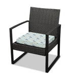 Watercolor French Bulldog Pattern Print Outdoor Seat Cushion Cover