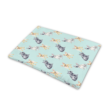 Watercolor French Bulldog Pattern Print Pet Cooling Mat Cover