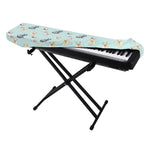 Watercolor French Bulldog Pattern Print Piano Keyboard Cover