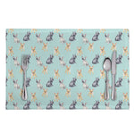 Watercolor French Bulldog Pattern Print Placemat