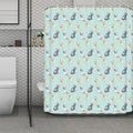 Watercolor French Bulldog Pattern Print Polyester Shower Curtain