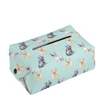 Watercolor French Bulldog Pattern Print Rectangle Tissue Box Cover