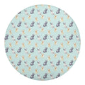 Watercolor French Bulldog Pattern Print Round Blanket