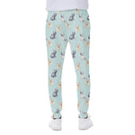 Watercolor French Bulldog Pattern Print Scuba Joggers