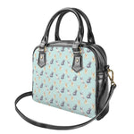 Watercolor French Bulldog Pattern Print Shoulder Handbag