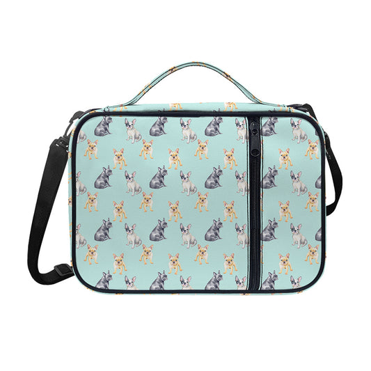 Watercolor French Bulldog Pattern Print Shoulder Strap Bible Bag