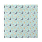 Watercolor French Bulldog Pattern Print Silk Bandana