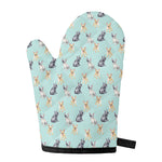 Watercolor French Bulldog Pattern Print Single Oven Mitt