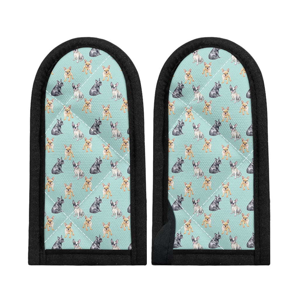 Watercolor French Bulldog Pattern Print Skillet Handle Cover